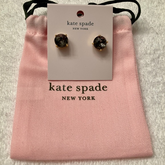 Kate Spade Black Diamond Gumdrop Stud Earrings - Picture 4 of 5